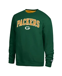 Champion Men's Green Bay Packers Fleece-Lined Contrast-Lined Sweatshirt