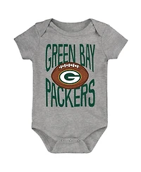 Outerstuff Baby Boys' and Girls' Green Bay Packers For the Ball Short-Sleeve Snap-Bottom Cotton Bodysuit