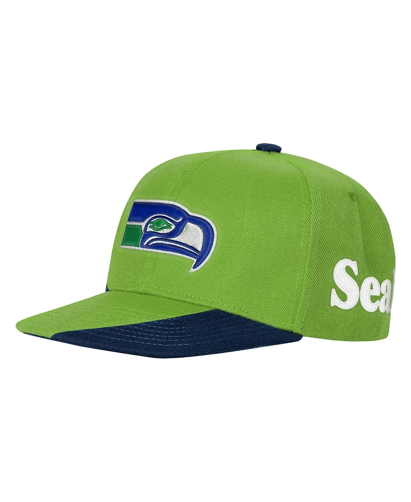 Outerstuff Big Boys and Girls Seattle Seahawks Side Swipe Retro Snapback Hat