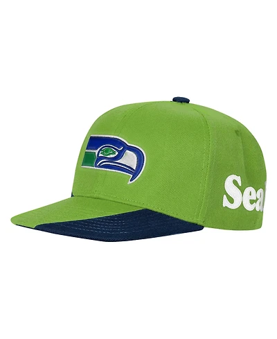 Outerstuff Big Boys and Girls Seattle Seahawks Side Swipe Retro Snapback Hat
