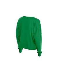 New Era Women's Philadelphia Eagles Cropped Oversized Long-Sleeve T-Shirt