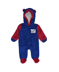 Outerstuff Baby Boys' and Girls' New York Giants Teddy Fleece Bunting Full-Zip Sleeper