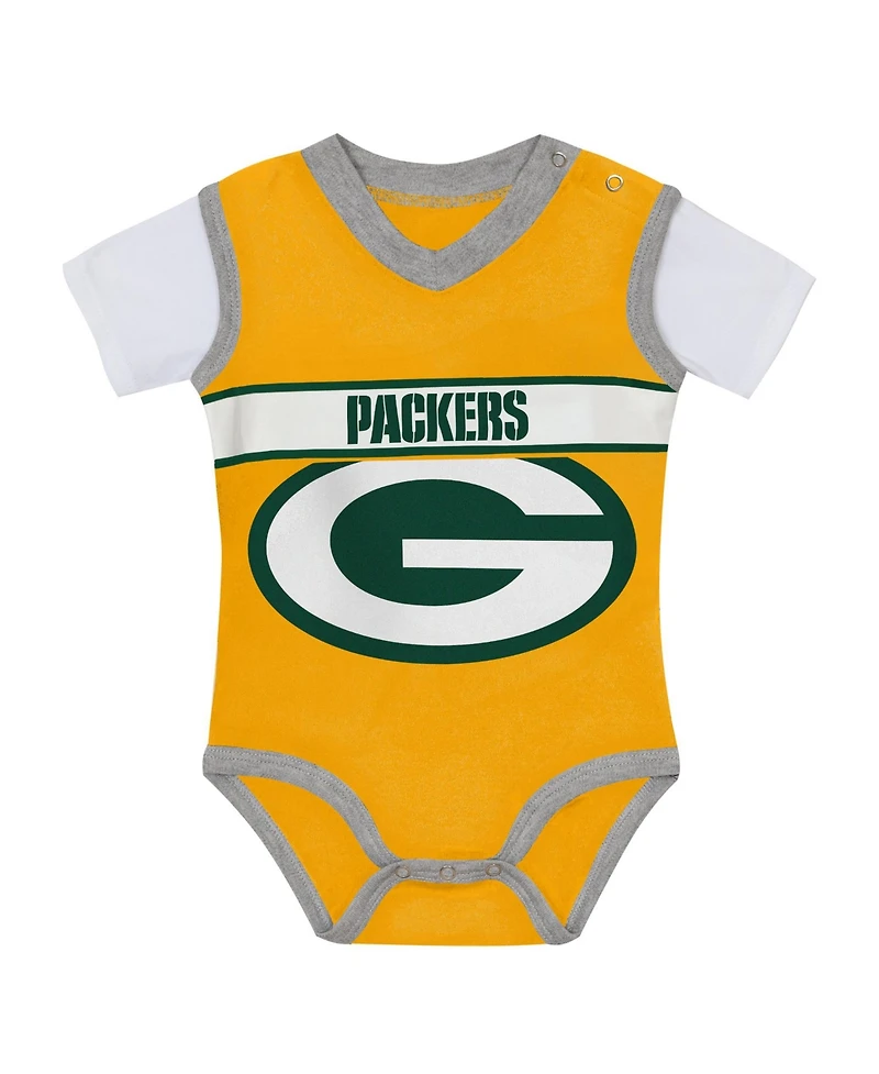 Outerstuff Baby Boys' Green Bay Packers Jersey Short-Sleeve Cotton Bodysuit and Pants Set