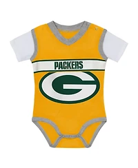 Outerstuff Baby Boys' Green Bay Packers Jersey Short-Sleeve Cotton Bodysuit and Pants Set