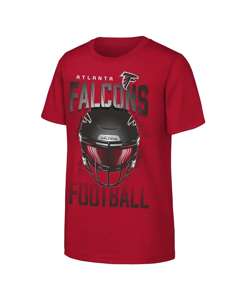 Outerstuff Big Boys and Girls Red Atlanta Falcons Full Gear T-Shirt