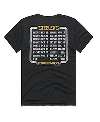 Homage Men's and Women's Pittsburgh Steelers Schedule Queen Tri-Blend T-Shirt