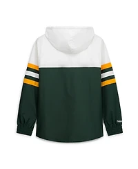 Mitchell & Ness Men's Green Bay Packers Head Coach Anorak Quarter-Zip Windbreaker Jacket