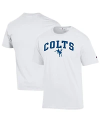 Champion Men's White Indianapolis Colts Arch Over Logo T-Shirt