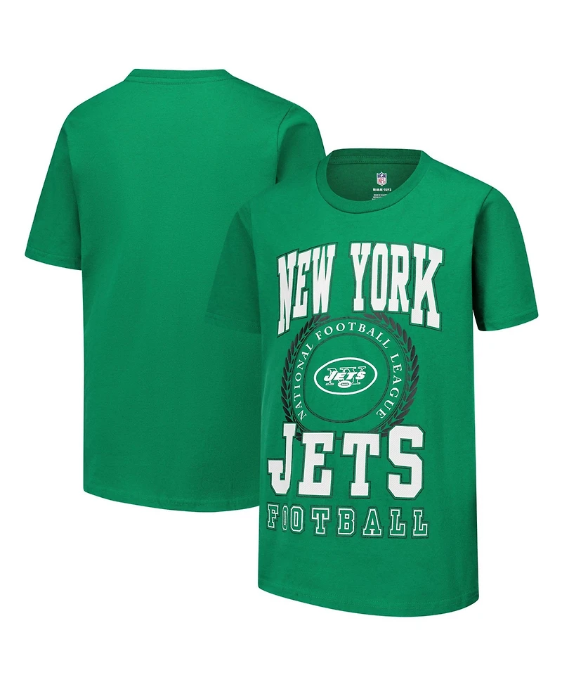 Outerstuff Boys' and Girls' New York Jets Stitched Up Retro Logo T-Shirt