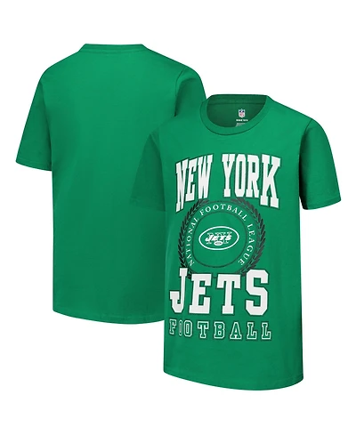 Outerstuff Boys' and Girls' New York Jets Stitched Up Retro Logo T-Shirt