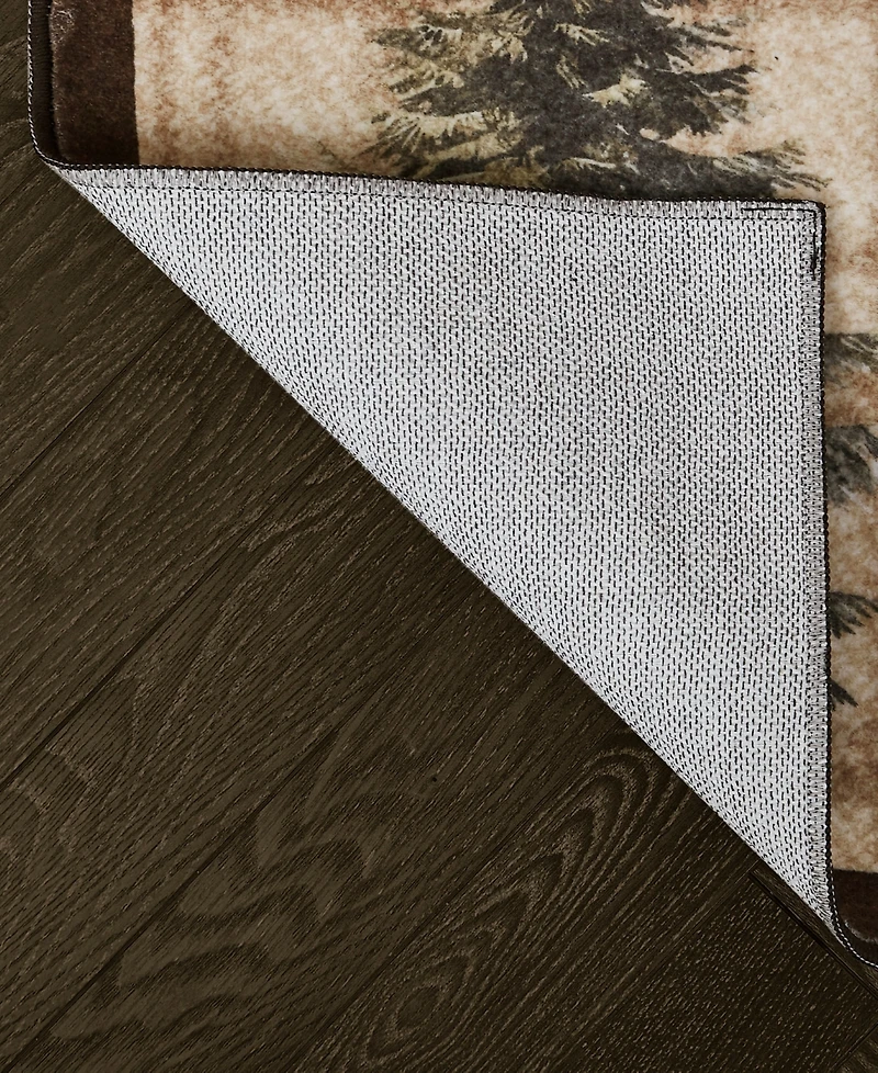 Eddie Bauer Non-Skid Printed Washable Accent Rug, 60" x 36"