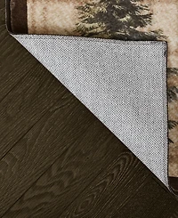 Eddie Bauer Non-Skid Printed Washable Accent Rug, 60" x 36"
