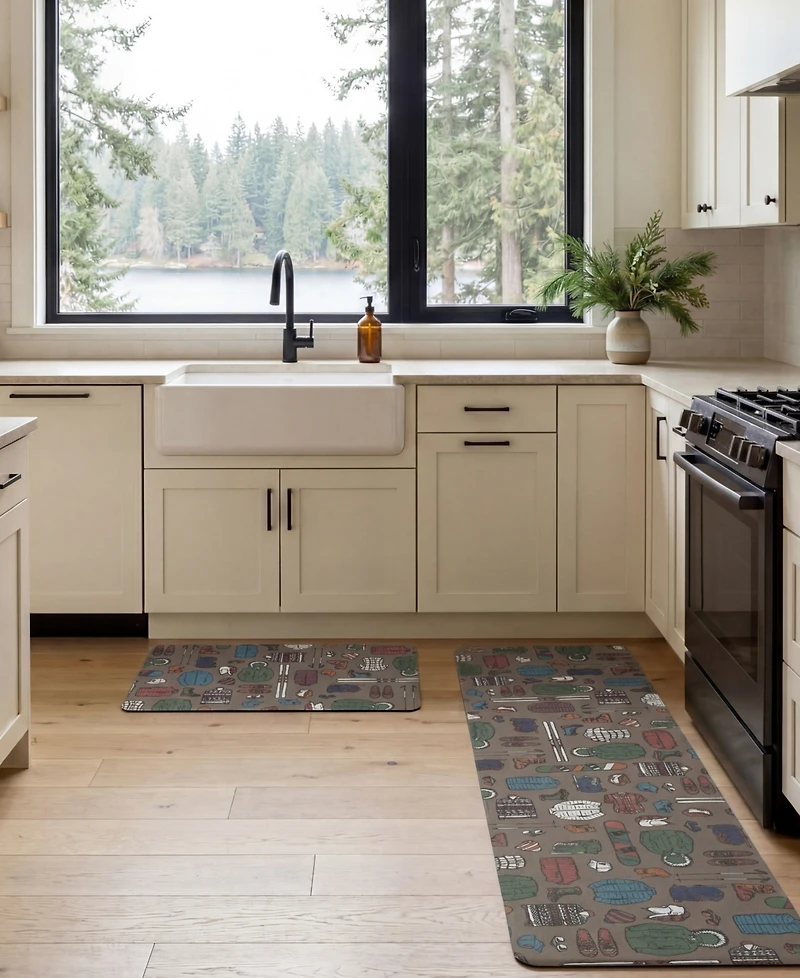 Eddie Bauer Winter Sportswear Non-Slip 2-Piece Kitchen Mat Set
