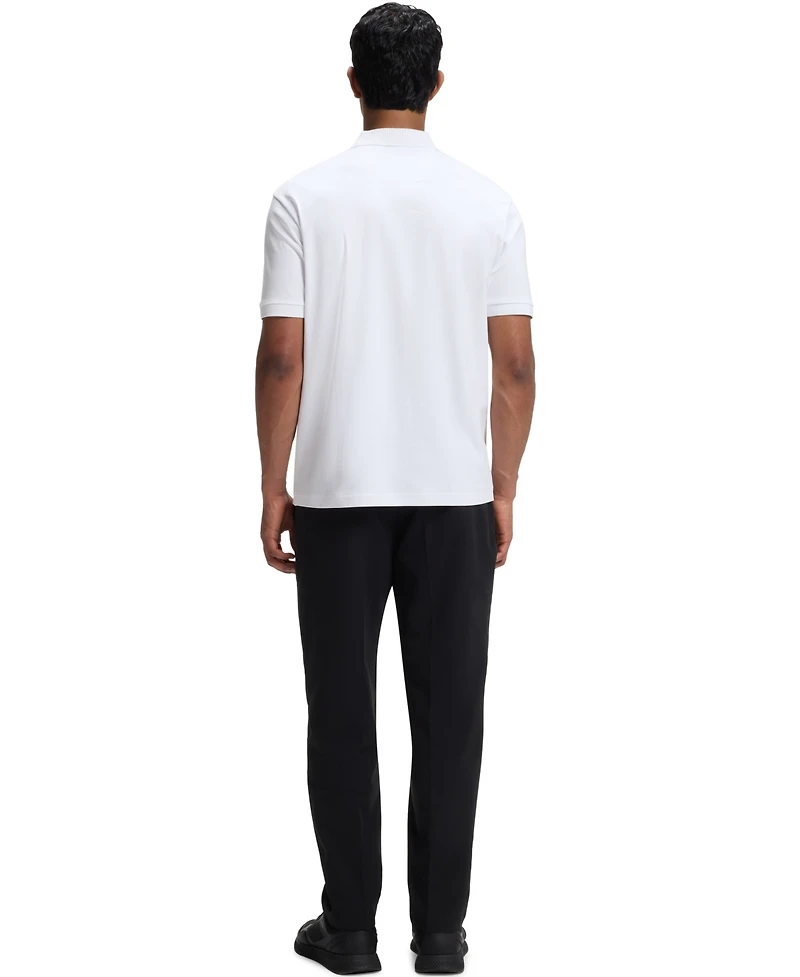Boss by Hugo Boss Men's Interlock Cotton Striped-Trim Polo Shirt