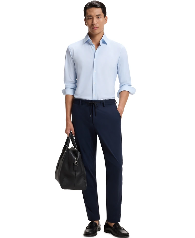 Boss by Hugo Men's Printed Performance-Stretch Jersey Slim-Fit Dress Shirt