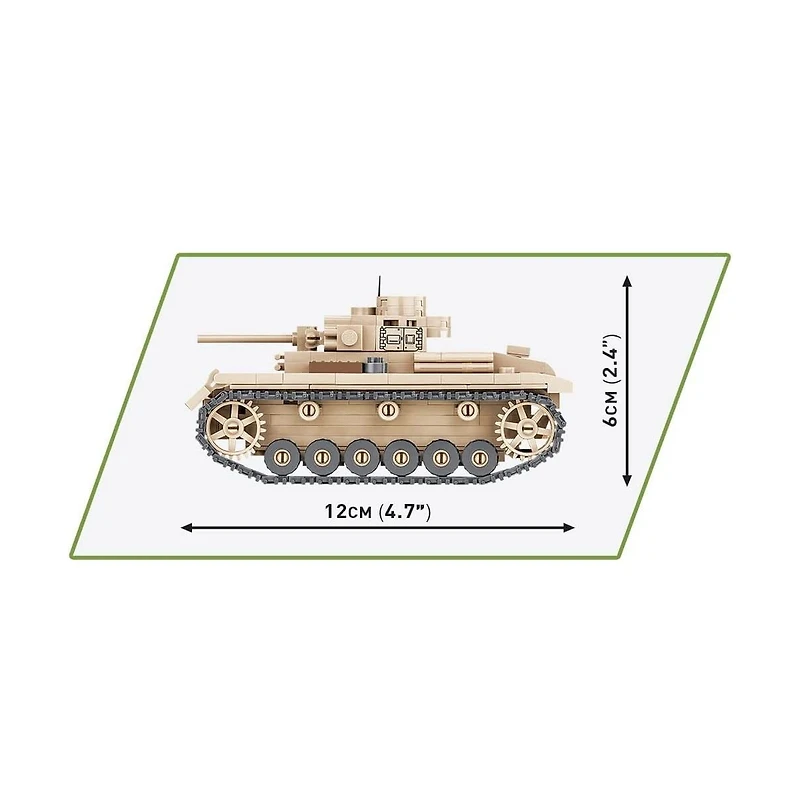 Cobi Wwii Historical Collection Panzer Iii Ausf. J. 292-Piece Building Set, Ages 7+
