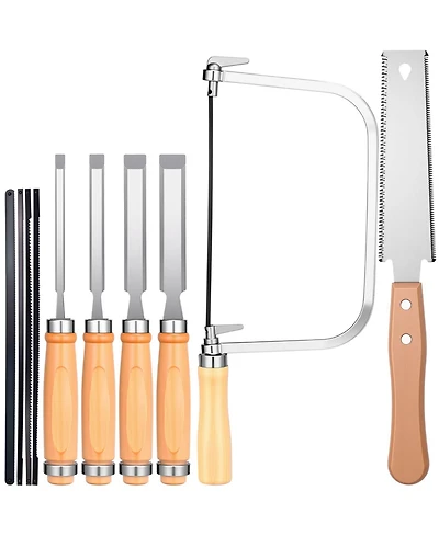 Xdovet Wood Chisel Set Double-edge Coping Tool Joinery Carving Kit