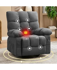 Boyel Living Massage Swivel Recliner Lift Chair with Vibration Massage and Heating for Elderly