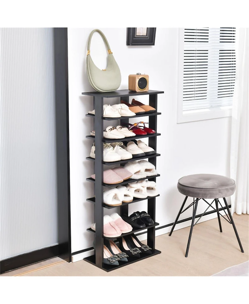 Slickblue 7-Tier Entryway Shoe Rack with Double-Row Adjustable Storage