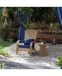 Slickblue Rattan Patio Fire Pit Chairs for Garden Porch and Backyard