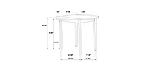 Flynama 3-Piece Round Drop Leaf Dining Set, Plywood Table and 2 Taupe Ladder Back Chairs
