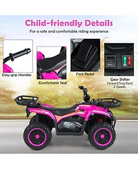 Mecale 24V Electric Kids Ride-On Quad Atv with Led Headlights, 66 lb. Capacity, Ages 3+, 2-Pack