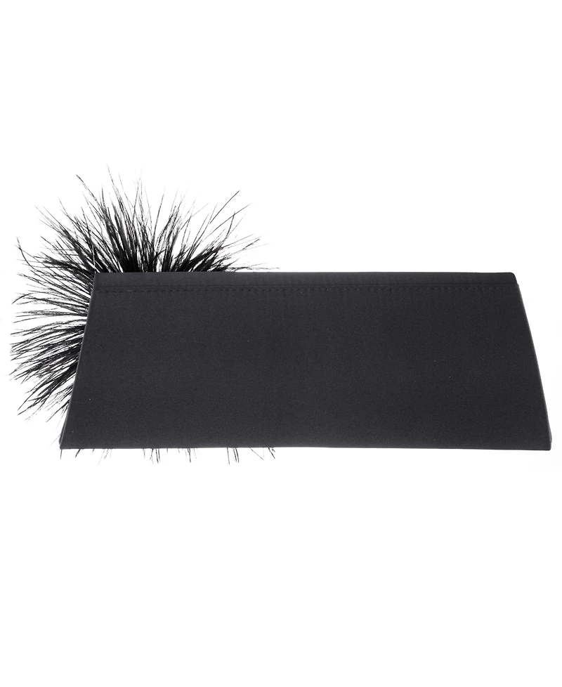 Nina Feather Ornamented Zosia Small Flap Clutch Handbag