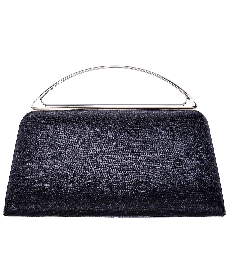 Nina Genesis Metallic Snake Small Handle Clutch Handbag