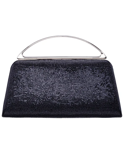 Nina Genesis Metallic Snake Small Handle Clutch Handbag