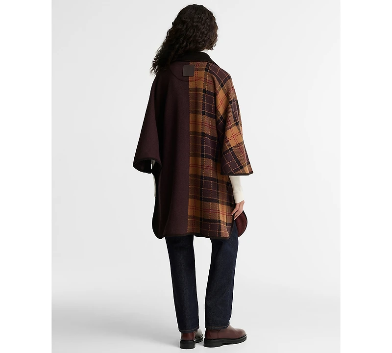 Barbour Women's Elva Tartan Wool-Blend Knitted Cape