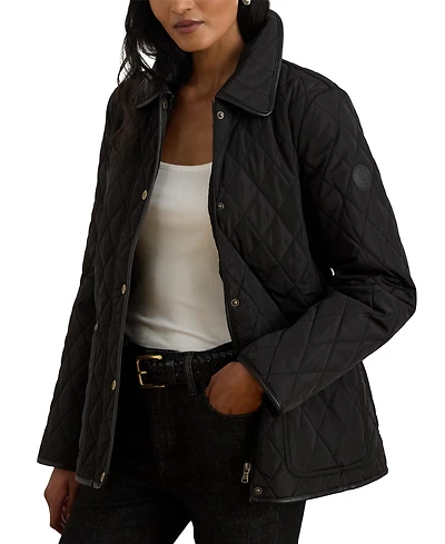 Lauren Ralph Petite Quilted Velboa-Lined Jacket, Created for Macy's