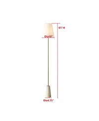 Kings Brand Furniture Modern 61-Inch Floor Lamp with Gold Frame for Living Room, Bedroom, Office, and Dining Room