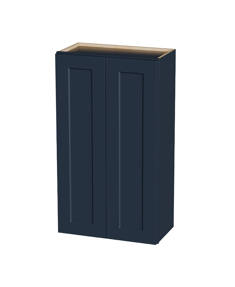 Boyel Living 24W x 12D x 42H Solid Wood Shaker Wall Cabinet Soft Close Double Door Adjustable Shelves Rta for Kitchen Bath Laundry