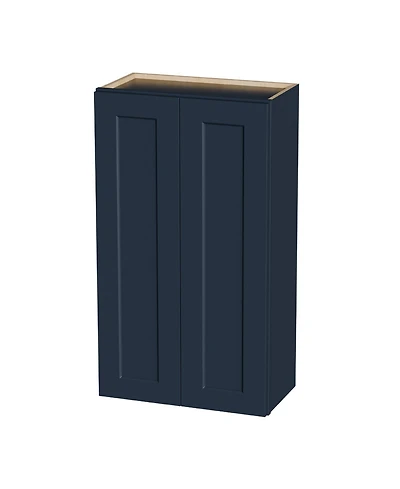 Boyel Living 24W x 12D x 42H Solid Wood Shaker Wall Cabinet Soft Close Double Door Adjustable Shelves Rta for Kitchen Bath Laundry