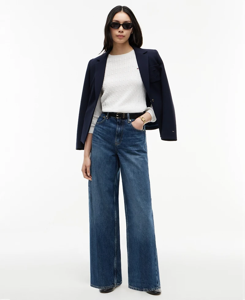 Tommy Hilfiger Women's Indie High-Rise Wide-Leg Jeans