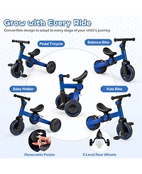 Mecale 5-in-1 Balance Bike with Removable Pedals, 66-lb Capacity, Ages 2-4