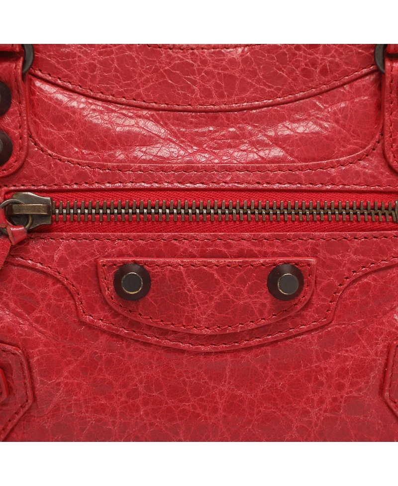Pre-Owned Balenciaga Leather Motorcycle City Mini Tote