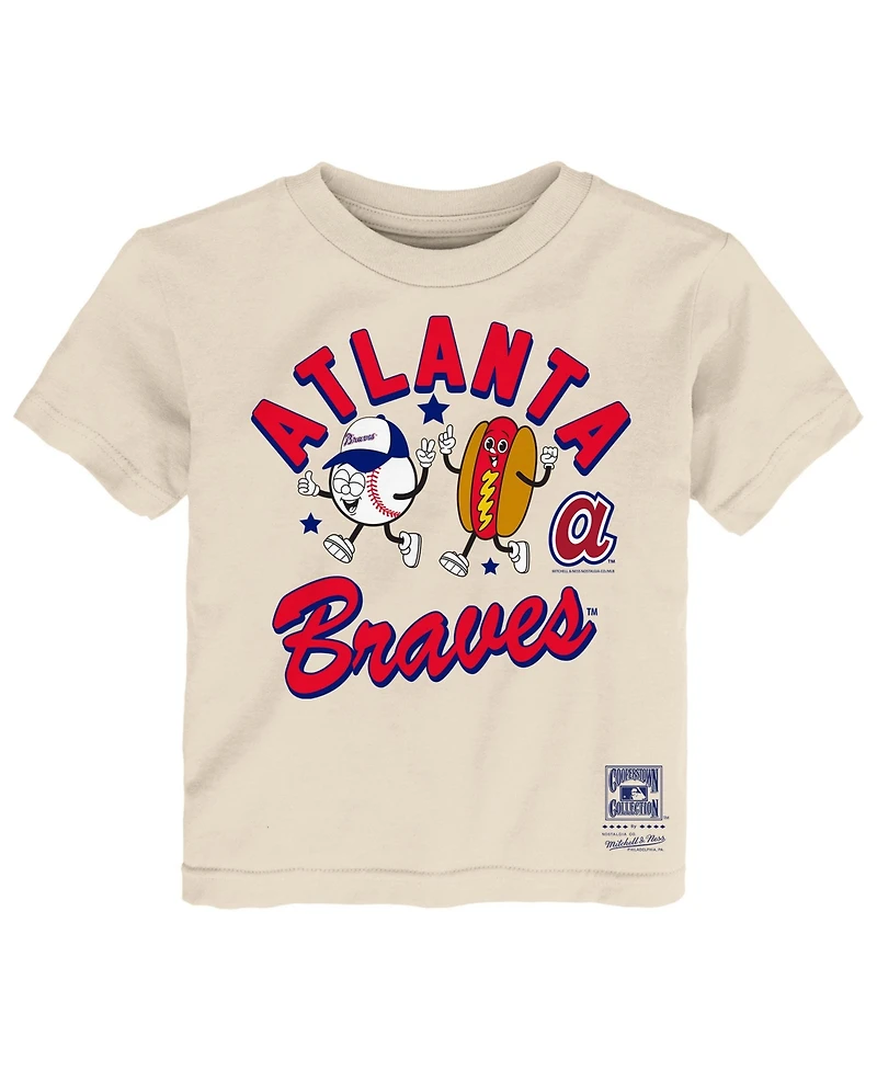 Mitchell & Ness Toddler Boys' 2T-5T Atlanta Braves Snack Cooperstown Collection T-Shirt