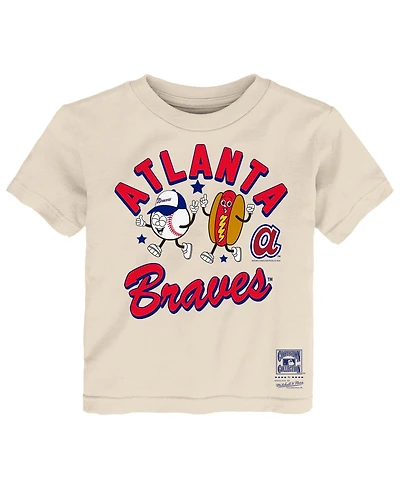 Mitchell & Ness Toddler Boys' 2T-5T Atlanta Braves Snack Cooperstown Collection T-Shirt