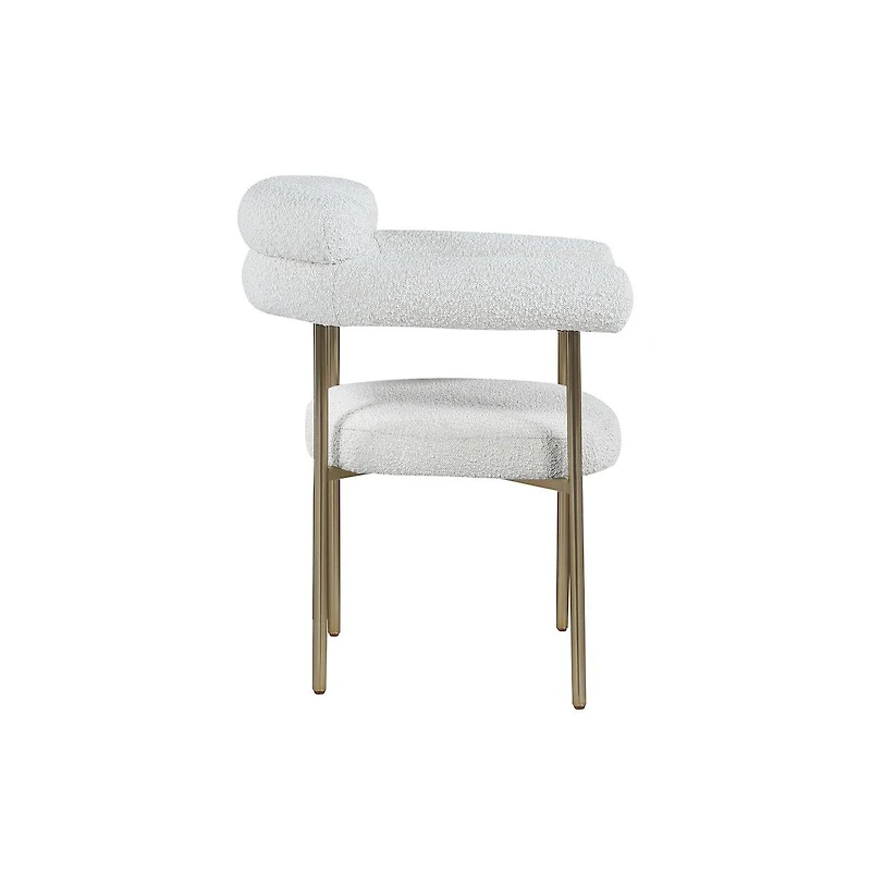 Meridian Furniture Boucle Fabric Dining Chair, Set of 2