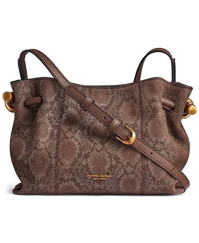 Donna Karan New York Cashmere Python Suede Crossbody Handbag
