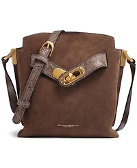 Donna Karan New York Bridgehampton Python Suede Small Crossbody Handbag