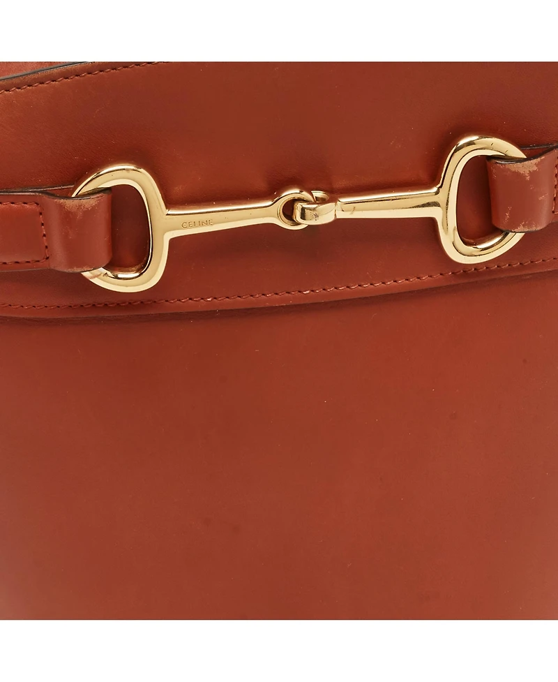 Pre-Owned Celine Women's Crecy Horsebit Leather Bucket Bag