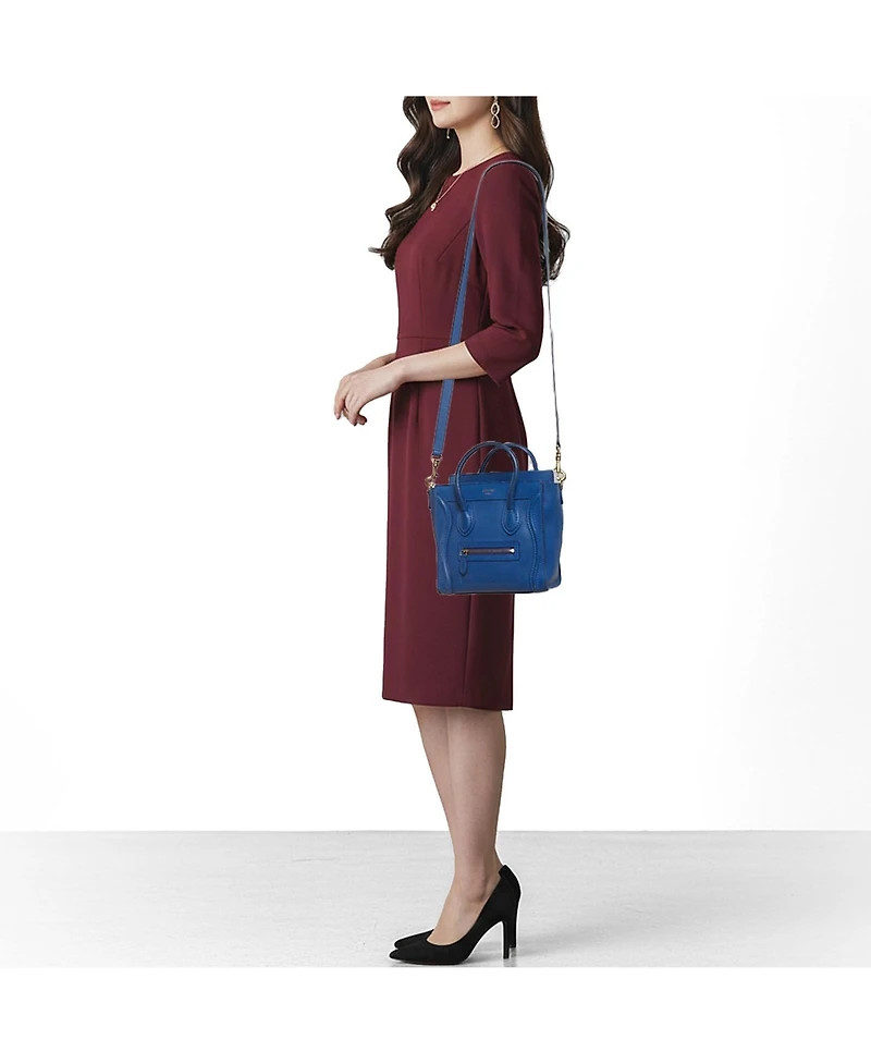 Pre-Owned Celine Women's Leather Nano Luggage Tote Bag