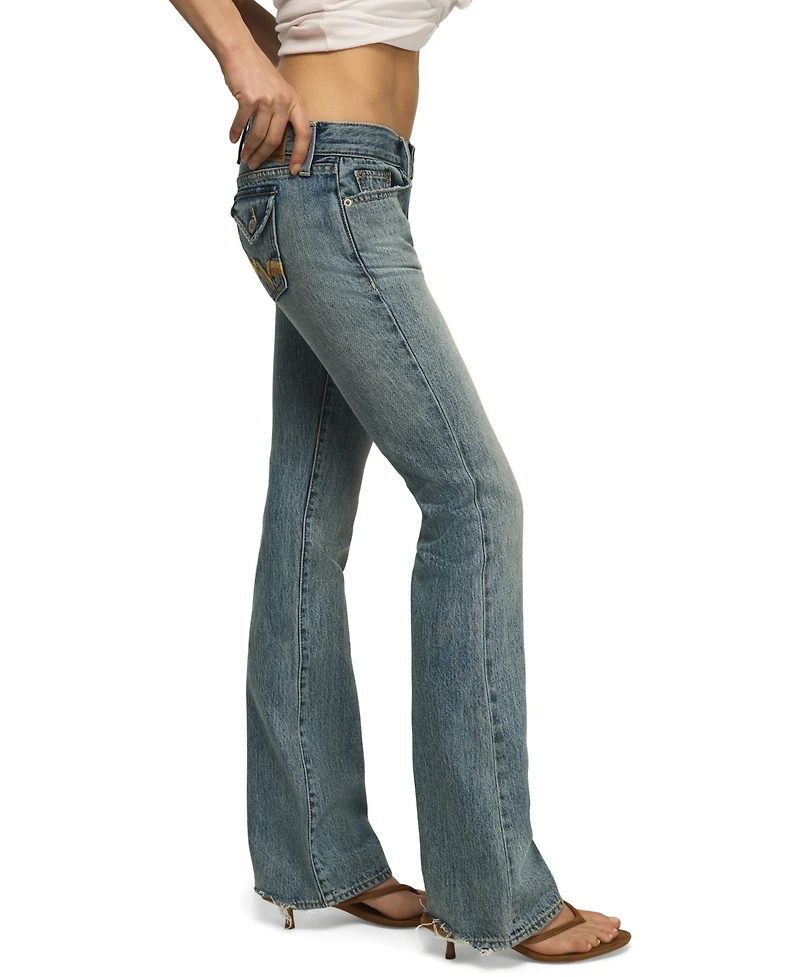 Lucky Brand Women's Lil Maggie Ultra-Low-Rise Flare Jeans