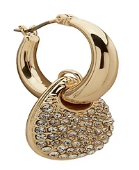 Dkny Puffy Charm Hoop Earrings