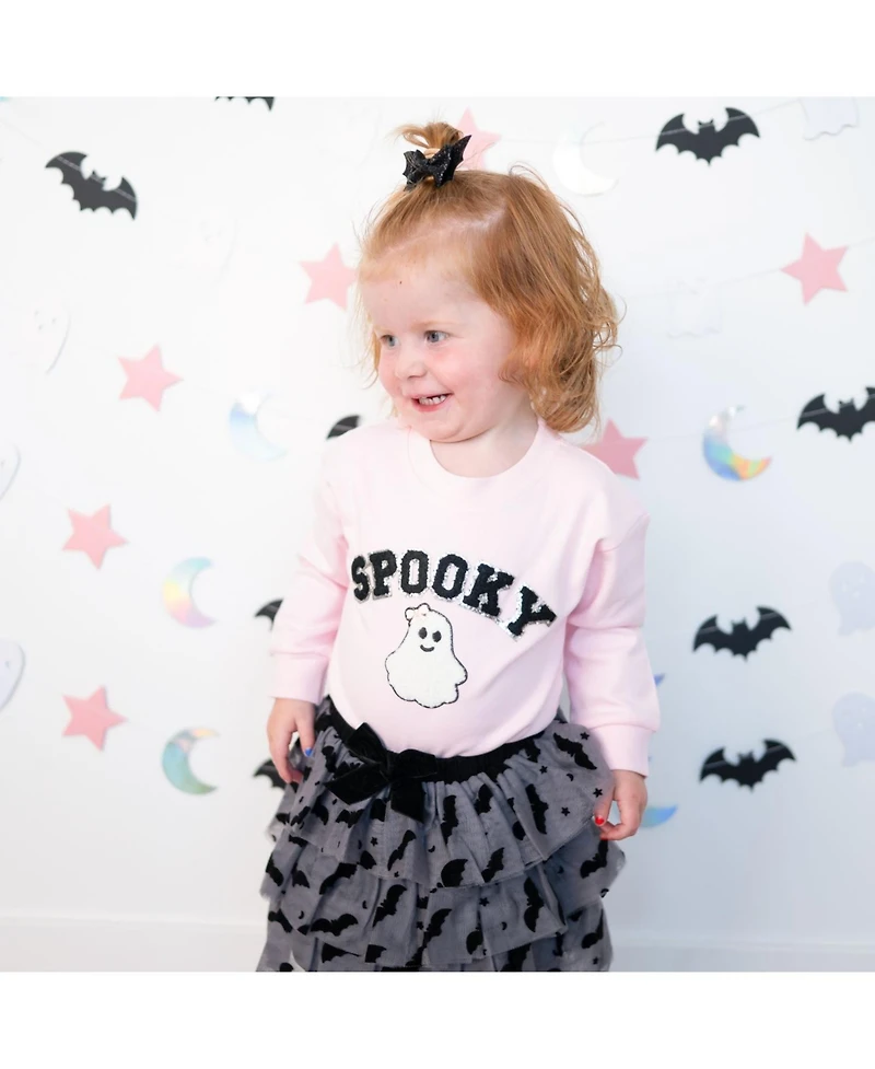 Sweet Wink Toddler Girls' 2T-5T Spooky Patch Halloween Tagless Bubble Romper