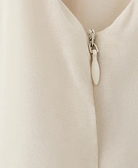 Mango Women's Halter Draped-Waist Mini Dress