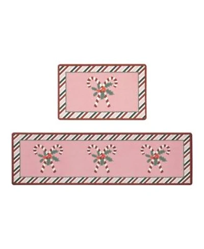 Laura Ashley Candy Cane Non Slip Kitchen Mats