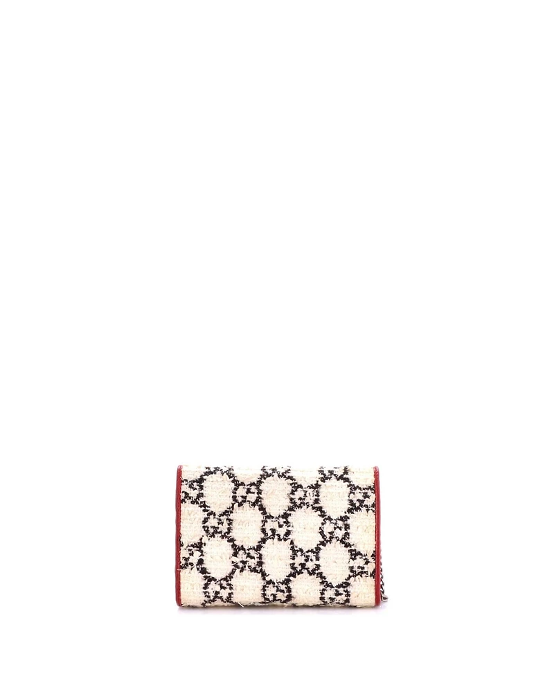 Pre-Owned Gucci Small Dionysus Chain Wallet Gg Tweed